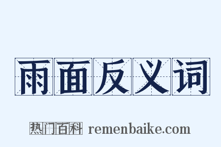 雨面反义词是什么意思的图片
